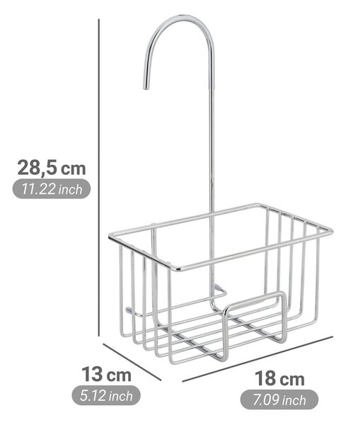 Mensola da bagno da appendere color argento lucido in acciaio inox Milito – Wenko