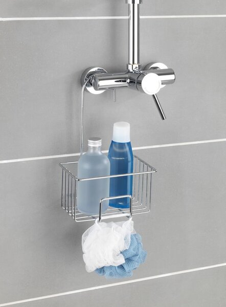 Mensola da bagno da appendere color argento lucido in acciaio inox Milito – Wenko