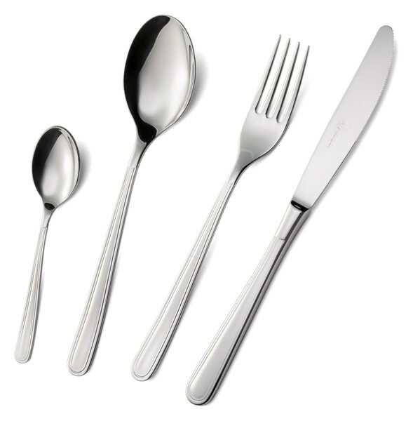 Servizio Posate MEDEA 75 pezzi acciaio inox 18.10 (AISI304) Lucido spessore 3.0 mm in Bauletto di Legno