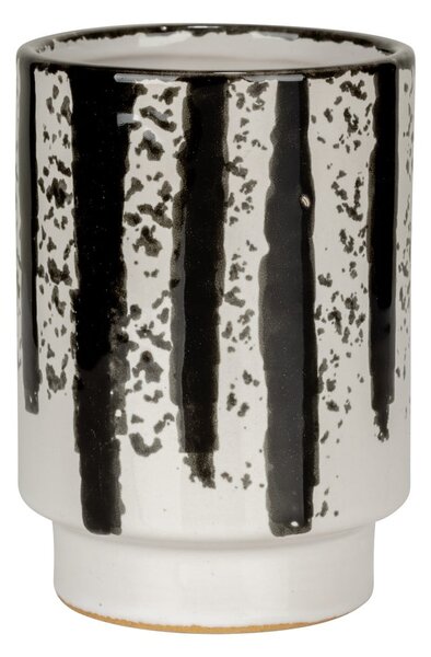 Portaspazzolino bianco e nero in ceramica Subiza – Wenko