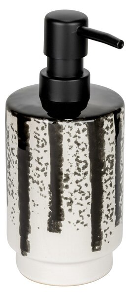 Dispenser per sapone bianco e nero in ceramica 340 ml Subiza – Wenko
