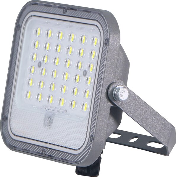 Proiettore LED solare, 850 lumen, pannello remoto, 50 W, bianco freddo 6500 K, telecomando incluso, IP65