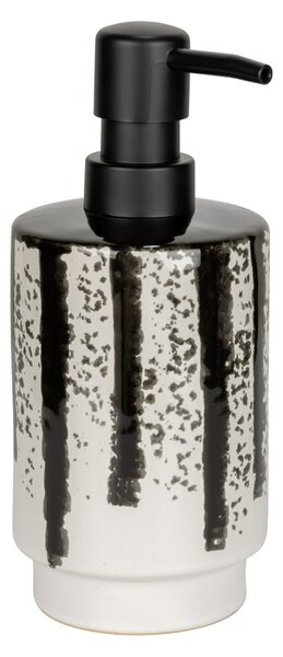 Dispenser per sapone bianco e nero in ceramica 340 ml Subiza – Wenko