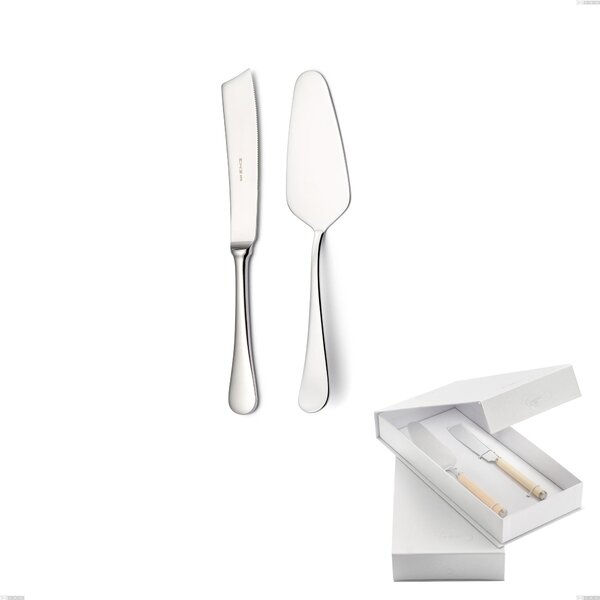 Confezione a libro 2 pezzi,paletta pi� coltello dolce da servizio Milano inox 18/10 , Acciaio inox 18/10 (AISI304) lucido a specchio, spessore 2,5 mm