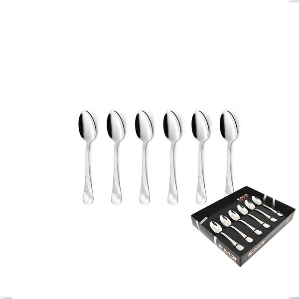 Confezione vetrina 6 pezzi moka Milano Inciso , 18/10 (AISI304) acciaio inox Lucido , spessore 2,5 mm
