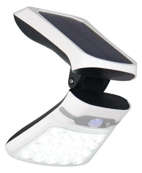 Illuminazione esterna LED con alimentazione a pannelli solari da parete (altezza totale 22 cm) Diadema – Reality
