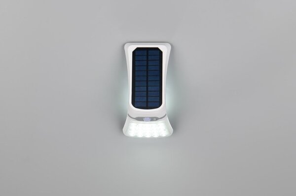 Illuminazione esterna LED con alimentazione a pannelli solari da parete (altezza totale 22 cm) Diadema – Reality