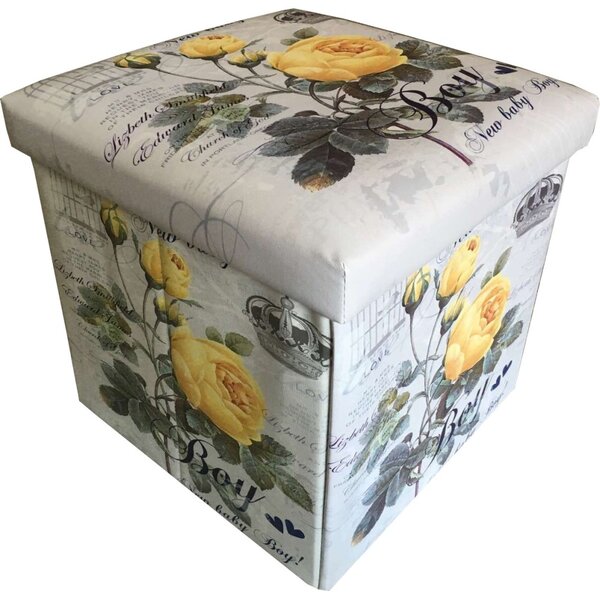 POUF CONTENITORE POGGIAPIEDI JACK BANDIERA INGLESE MISURA GRANDE CM.  76X38X38