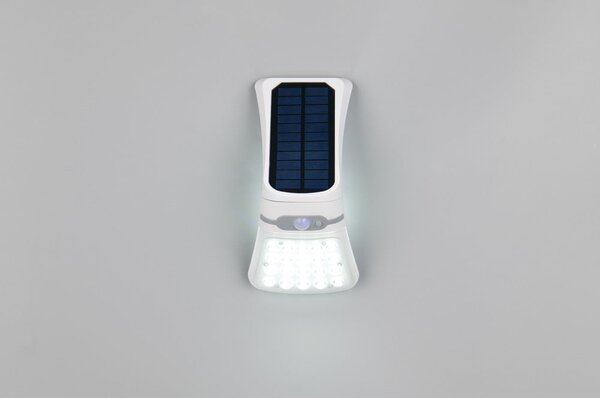 Illuminazione esterna LED con alimentazione a pannelli solari da parete (altezza totale 22 cm) Diadema – Reality
