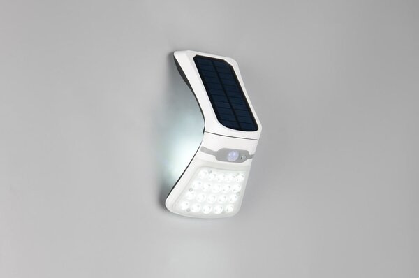 Illuminazione esterna LED con alimentazione a pannelli solari da parete (altezza totale 22 cm) Diadema – Reality