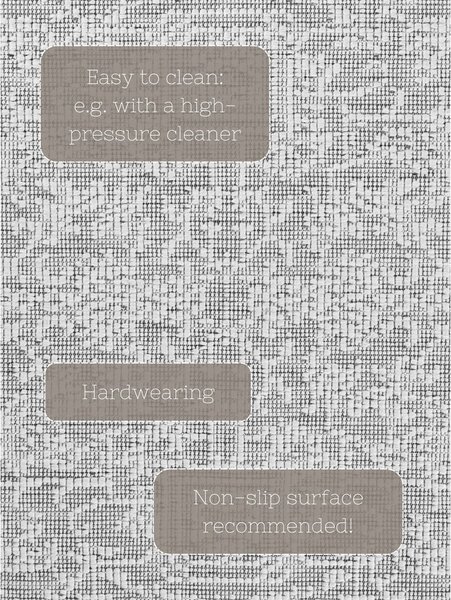Passatoia da interno ed esterno grigia/avorio 80x250 cm Duet Kona – NORTHRUGS