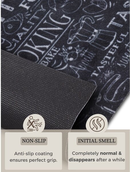 Tappeto nero 50x150 cm Wild Kitchen Board - Hanse Home