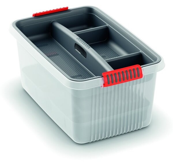 Divisore per organizer grigio in plastica 54,5x36x8,5 cm K Latch Box – KIS