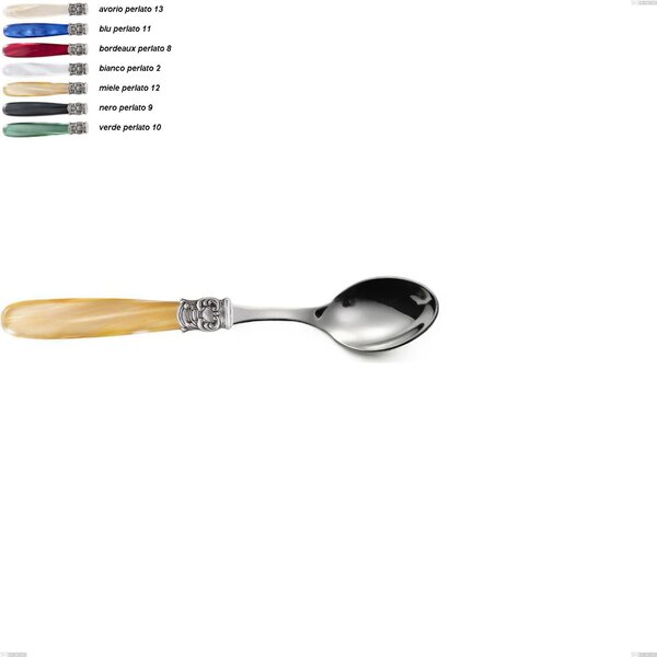 Cucchiaio dolce mona lisa, Acciaio 18/10 AISI 304 Lucido manicatura acrilico perlato, lunghezza 156 mm