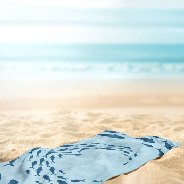 Telo mare blu 90x180 cm Shoal - DecoKing