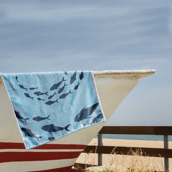 Telo mare blu 90x180 cm Shoal - DecoKing