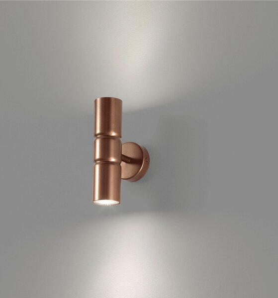 Plafoniera Applique da Muro struttura in metallo cromato modello Turbo Dimensioni 5xh 20 cm 2 x Max 50 Watt 0,8 kg Senza vetro colore Bronze