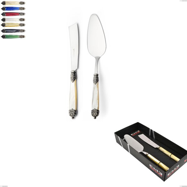 Confezione vetrina 2 pezzi,paletta pi� coltello dolce da servizio Mirage, Acciaio inox 18.10 (AISI 304)