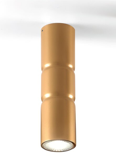 Plafoniera Applique da Muro struttura in metallo cromato modello Turbo Dimensioni 5x h 20 cm 1 x Max 50 Watt 0,8 kg Senza vetro colore Oro satinato