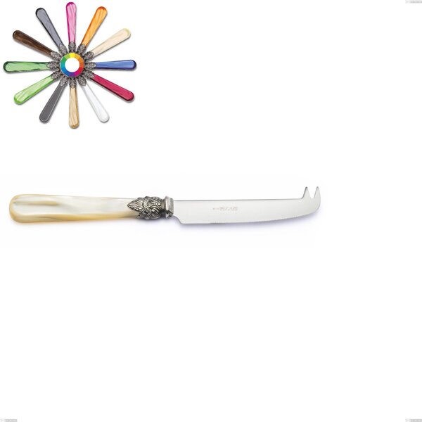 Coltello formaggio Napoleon Perlato, (acciaio 18.10 aisi304), Lunghezza 213 mm manici in metacrilato