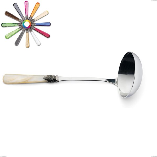 Mestolo Napoleon Perlato, (acciaio 18.10 aisi304), Lunghezza 272 mm manici in metacrilato