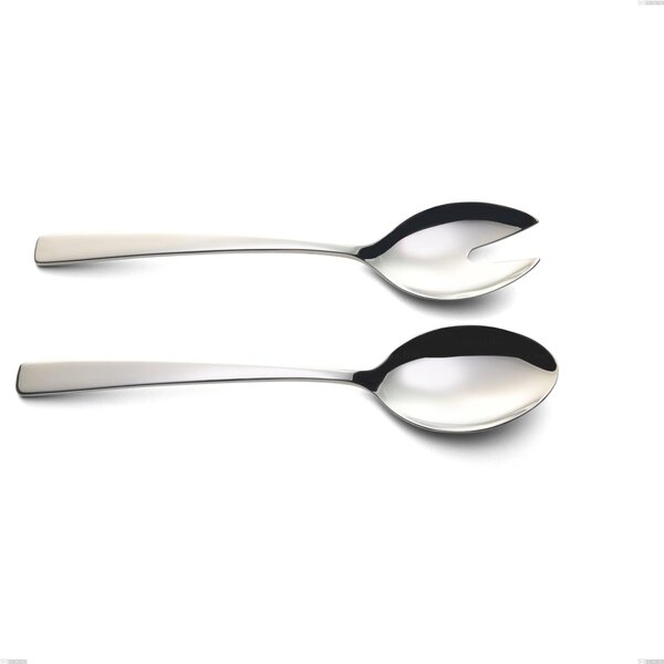 Coppia insalata Onda, Acciaio inox (Aisi 304) lucido, lunghezza 232 mm
