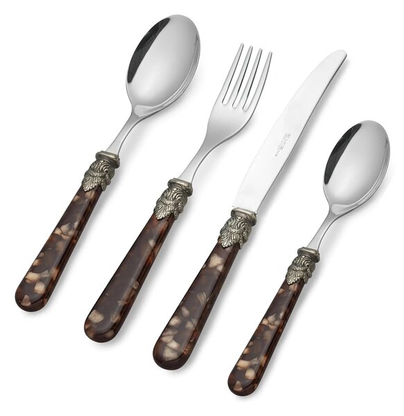 Forchetta da tavola Napoleon Tartarugato lama inox 18.10 (AISI 304), ghiera Dimensioni lunghezza 209 mm