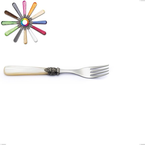 Forchetta tavola Napoleon Perlato, (acciaio 18.10 aisi304), Lunghezza 209 mm manici in metacrilato
