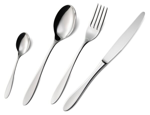 Confezione a libro 6 pezzi cucchiaino moka oasi, Acciaio inox Aisi 304 Posate Lucide, spessore 2 mm