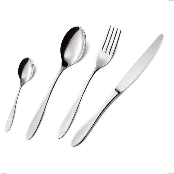 Forchetta tavola oasi, Acciaio inox Aisi 304 Posate Lucide, spessore 2 mm, lunghezza 200 mm