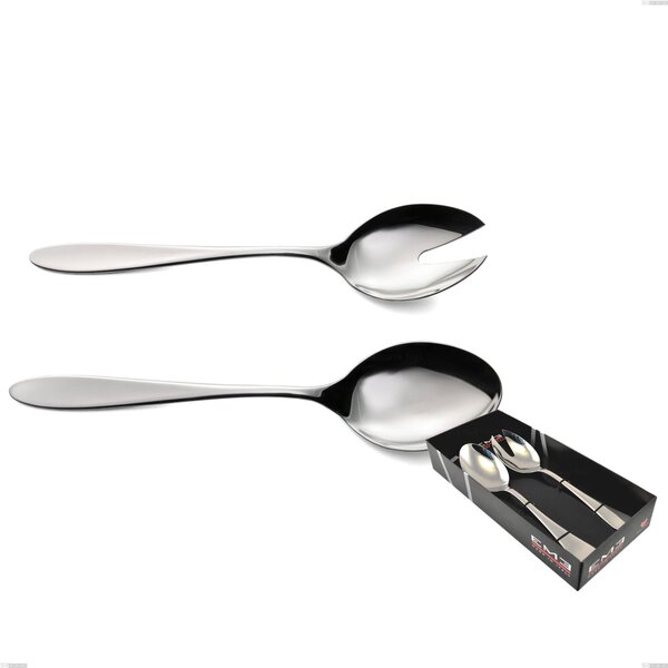 Confezione vetrina 2 pezzi insalata oasi, Acciaio inox Aisi 304 Posate Lucide, spessore 2 mm