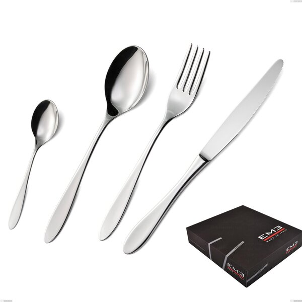 Confezione regalo 49 pezzi oasi, Acciaio inox Aisi 304 Posate Lucide, spessore 2 mm