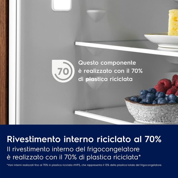 Electrolux Frigorifero da Incasso Combinato Capacit 249 Litri Classe energetica E Raffreddamento No Frost colore Bianco - LNA7CE18S0 Serie 700