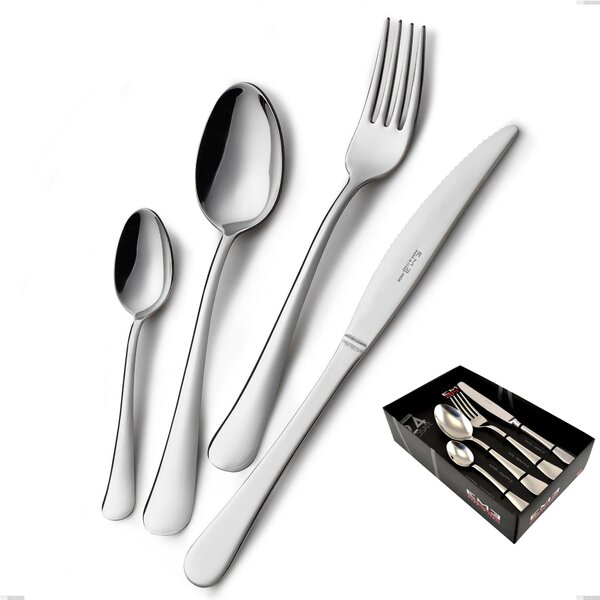 Servizio Posate 24 Pezzi OXFORD in acciaio inox 18/C lucidato a specchio 2,0 mm di spessore in confezione vetrina