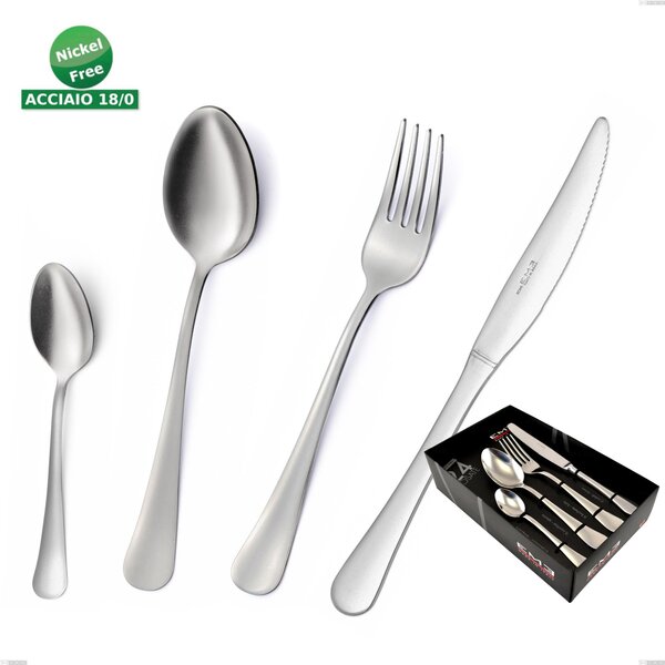 Confezione vetrina 24 pezzi coltello economico Oxford Sabbiato , Acciaio 18/0 (aisi 304) Acciaio Sabbiato, spessore 2 mm mm