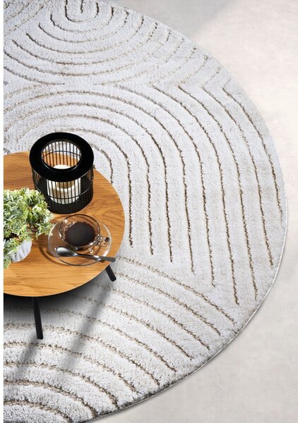 Tappeto rotondo bianco ø 160 cm Panglao New York White – Elle Decoration