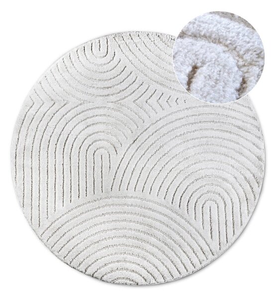 Tappeto rotondo bianco ø 160 cm Panglao New York White – Elle Decoration