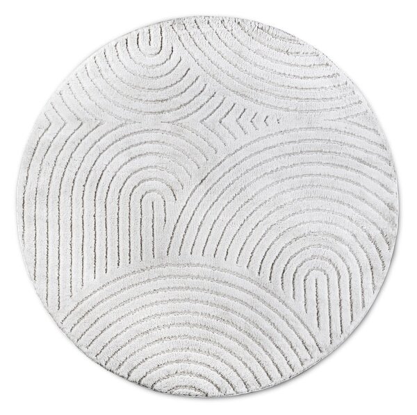 Tappeto rotondo bianco ø 160 cm Panglao New York White – Elle Decoration