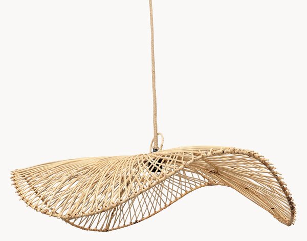 Lampada a sospensione in rattan tessuto a mano Chapeau