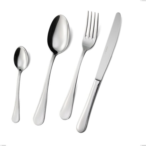 Forchetta frutta perles, Acciaio inox Aisi 304 lucido, spessore 2.5 mm, design Classico, lunghezza 217 mm