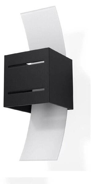 Lampada da Parete LORETO G9 in Alluminio e Vetro - Nera