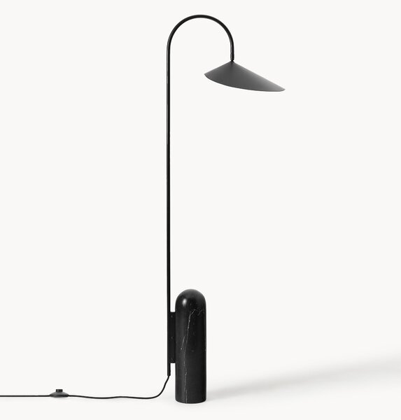 Lampada da terra con base in marmo Arum, orientabile
