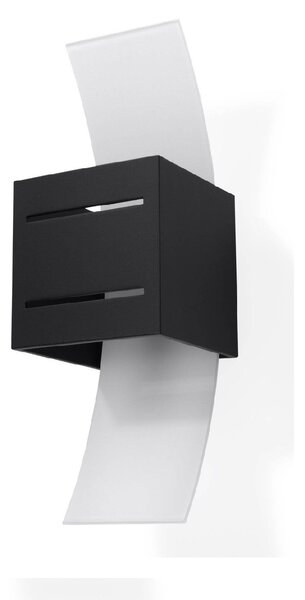 Lampada da Parete LORETO G9 in Alluminio e Vetro - Nera