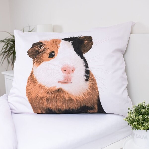 Biancheria da letto per bambini in cotone bianco per letto singolo 140x200 cm Guinea Pig - Jerry Fabrics