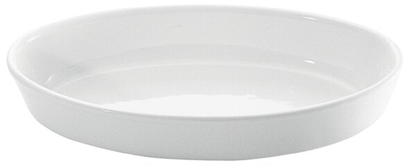 Pirofila In Porcellana Ovale 35x24.5xh6 cm Bianco