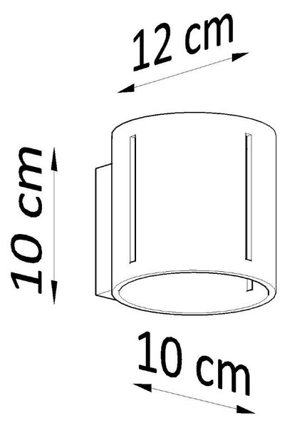 Applique da parete Cilindrica INEZ G9 in Alluminio