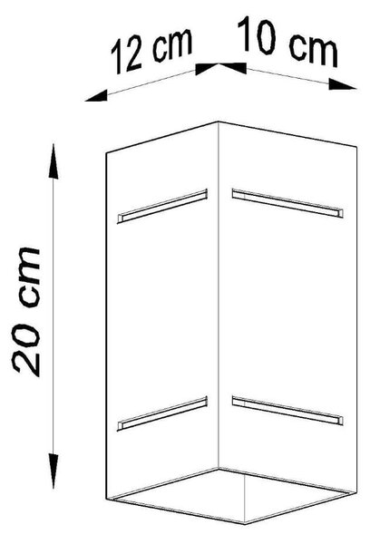 Applique da Parete Rettangolare BLOCCO G9 in Alluminio