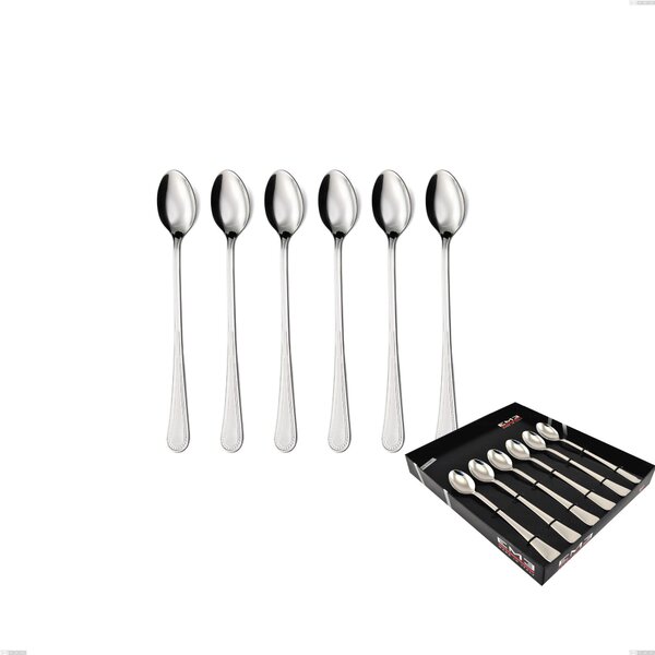 Confezione vetrina 6 pezzi cucchiaini bibita privilege, Acciaio inox Aisi 304 Posate Lucide, spessore 2.5 mm
