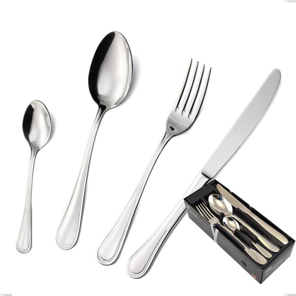 Confezione salvaspazio 24 pezzi privilege, Acciaio inox Aisi 304 Posate Lucide, spessore 2.5 mm