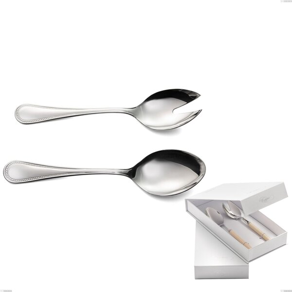 Confezione a libro 2 pezzi insalata privilege, Acciaio inox Aisi 304 Posate Lucide, spessore 2.5 mm